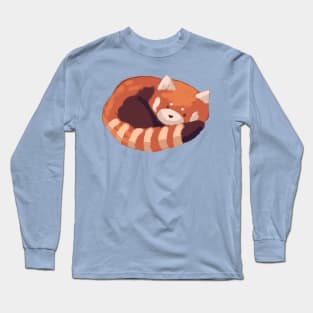 Cute red panda sleeping Long Sleeve T-Shirt